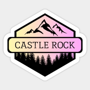 Castle Rock Colorado Mountains and Trees Sticker